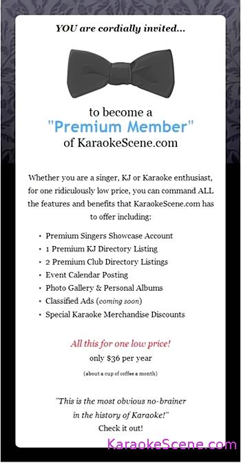 Karaoke Scene Premium Membership